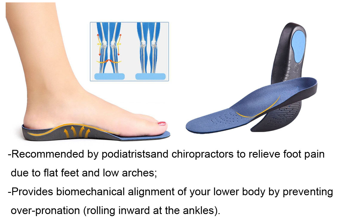 ZG18 High Elastic Arch Support Orthotic EVA Insole for Flat Foot Correction
