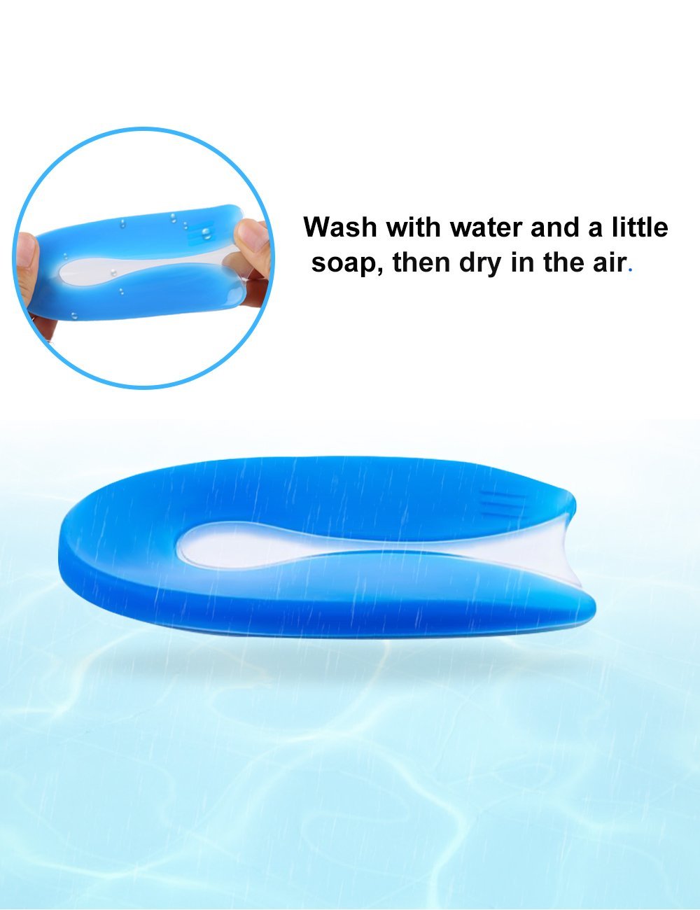 Medical Silicone Heel Pad Foot Massager Gel Back Cushion Pad For Shoes