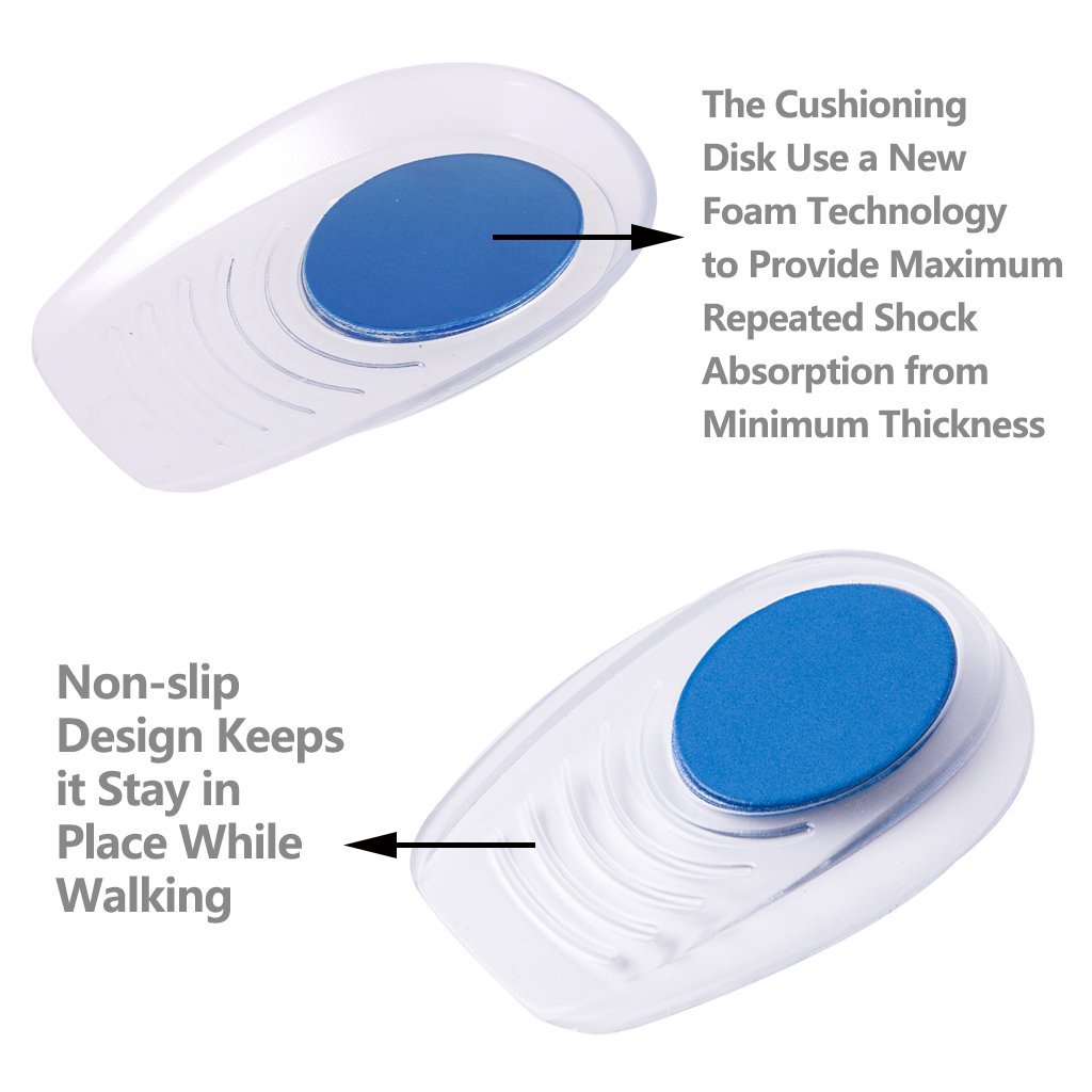 Foot Care Comfort Silicone Foot Pad Insole Silicone Gel Heel Cup Cushion Pad