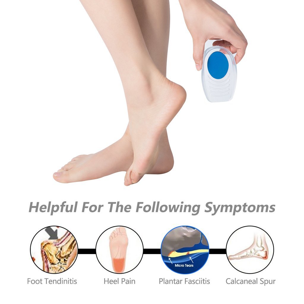 Foot Care Comfort Silicone Foot Pad Insole Silicone Gel Heel Cup Cushion Pad