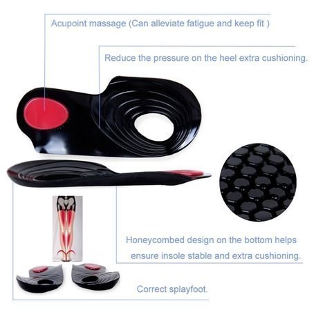 Hot Sale Antibacterial Shoe Insoles Gel Shoes Insoles for Women