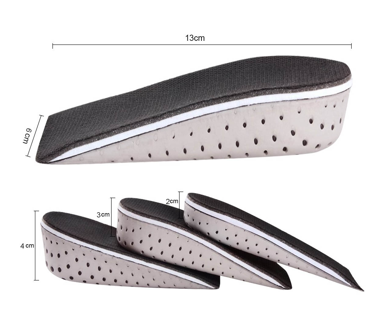 Light Weight Soft EVA Memory Foam Shoe Insoles For Increasing Height