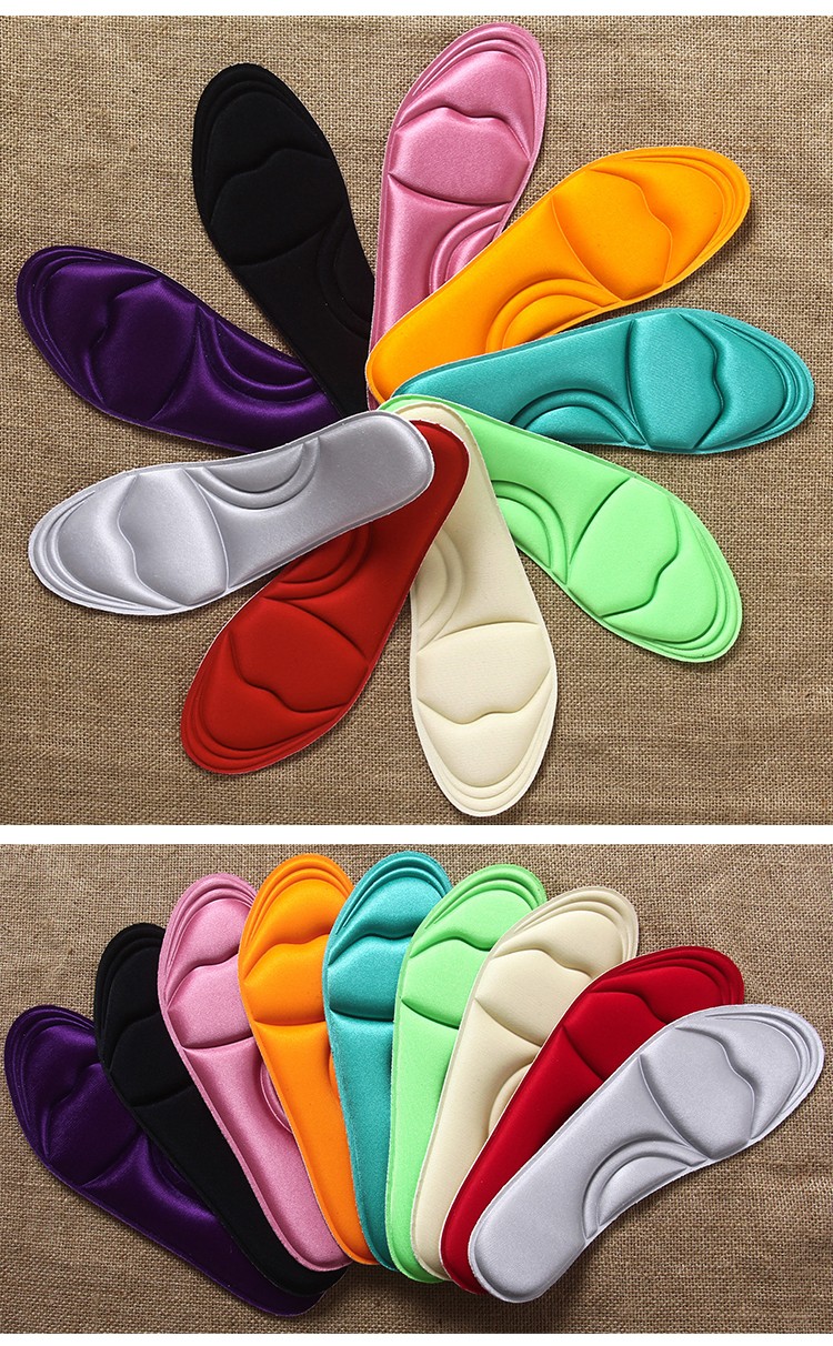 Shock Absorption 3D Massage Memory Foam Insole Soft Deodorant Arch Support Foam Insole
