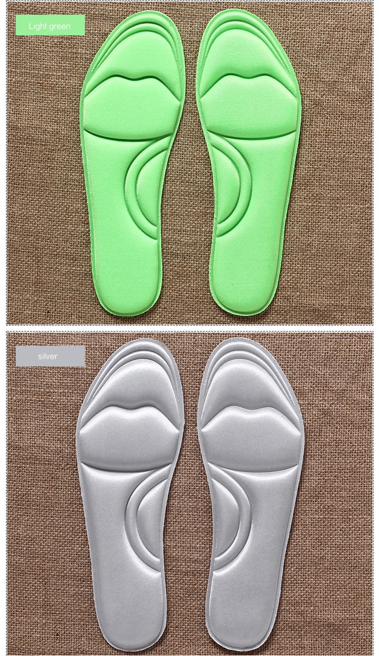 Shock Absorption 3D Massage Memory Foam Insole Soft Deodorant Arch Support Foam Insole