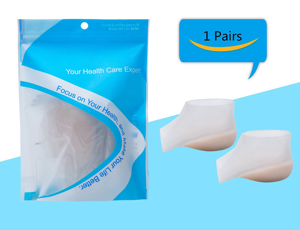 Plantar Fasciitis Silicone Heel Sock Heel Lift Insoles Silicone High Increase Shoe Inserts
