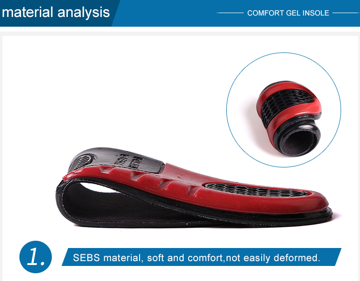 Best Silicone Massage Custom Insole Gel Insoles For Plantar Fasciitis Manufacturer