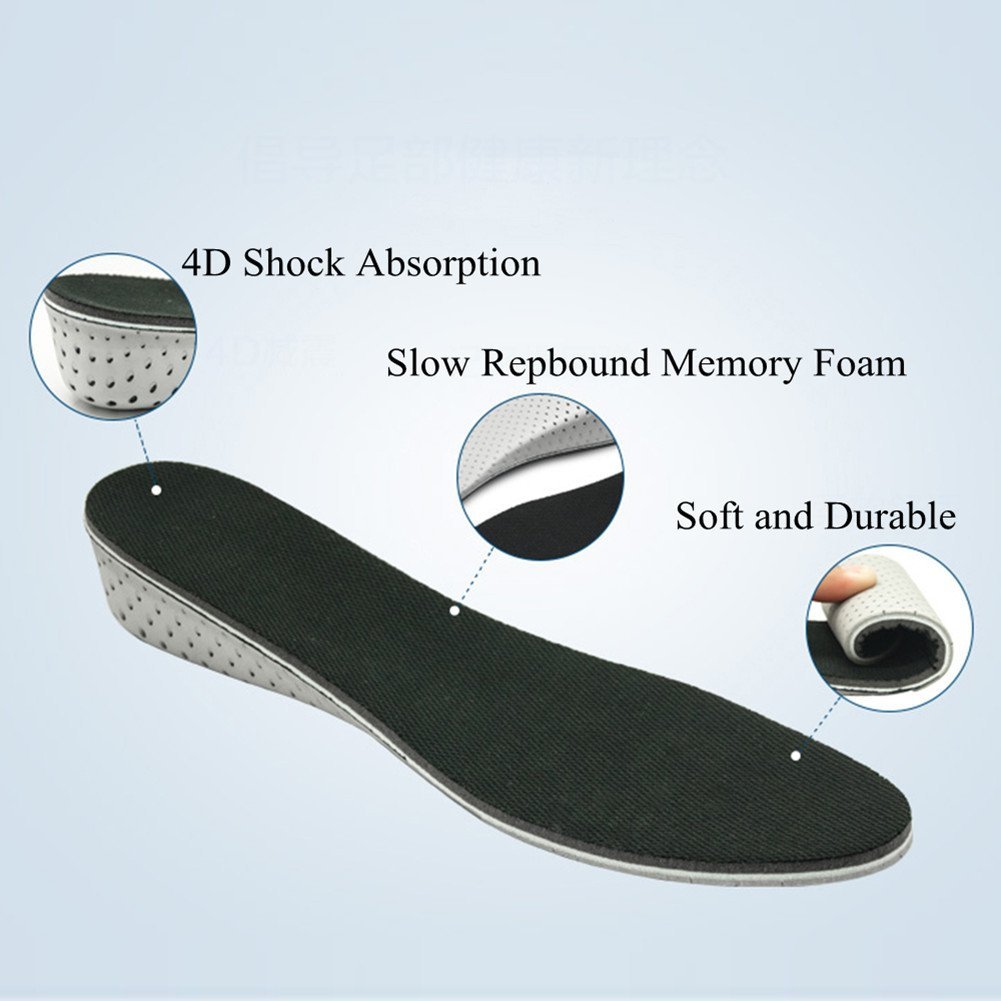 2018 Super Comfort Shock Absorption EVA Height Increase Insole with Soft Foam