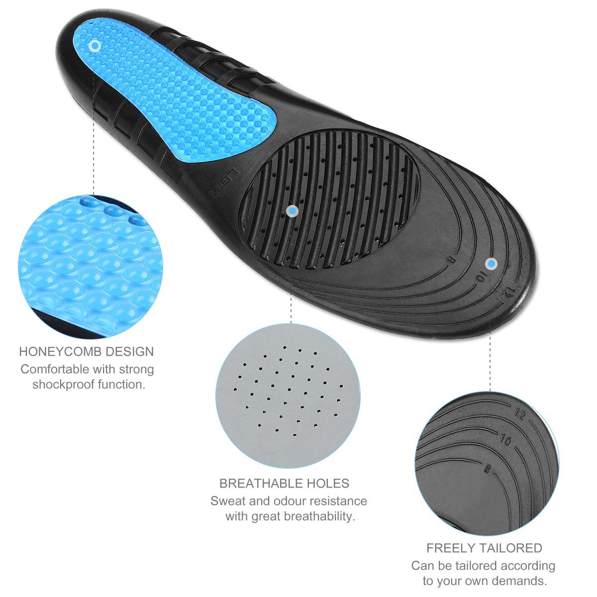 Hot Sale Product Silicone Pad Arch Support Orthopedic Shoe Sport EVA Insole