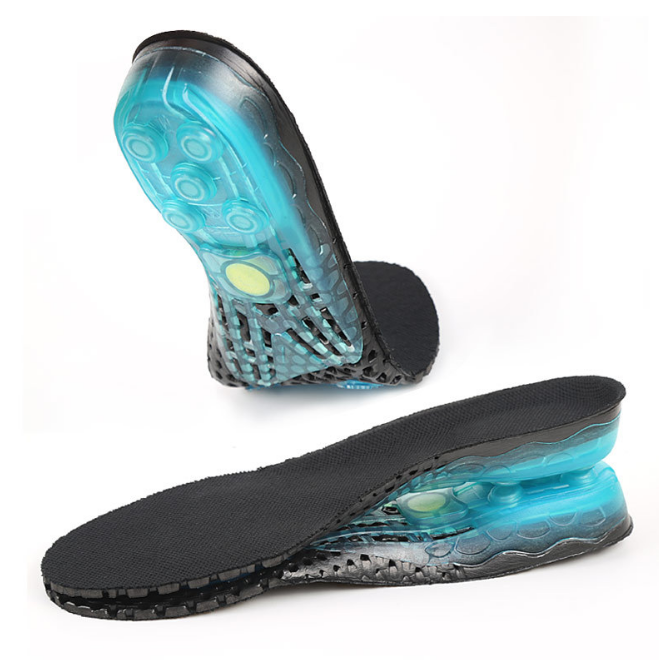 Spring Loaded Insoles Sports Running Shoes Gel Insoles Shock Absorption Height Increase Pads