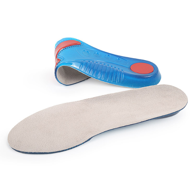 2018 Hot Selling Ergonomic Design Comfort Washable Shock Absorption Gel Arch Support Plantar Fasciitis Orthotics Sport Insoles