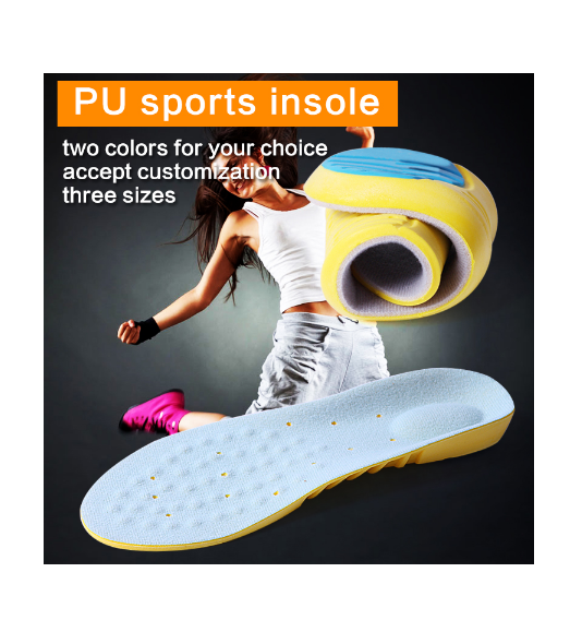 PU Foam Shock Absorbing Sport Insole With Arch Support