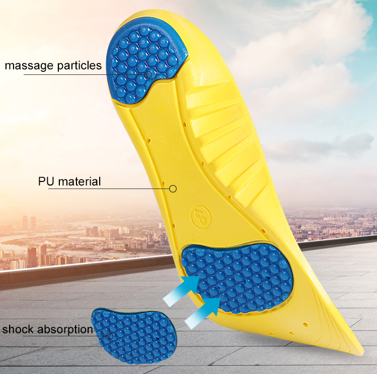 PU Foam Shock Absorbing Sport Insole With Arch Support
