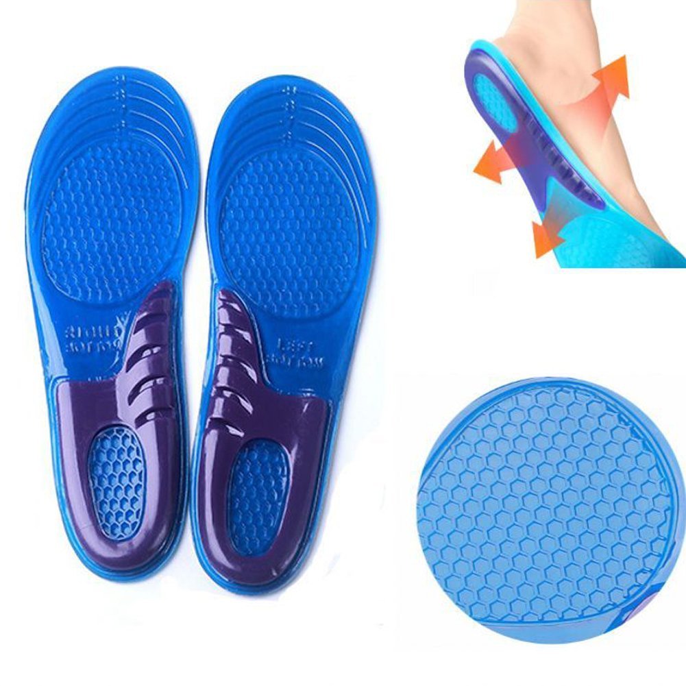 Reusable Anti friction Men Silicone Shoe Insole Running insoles