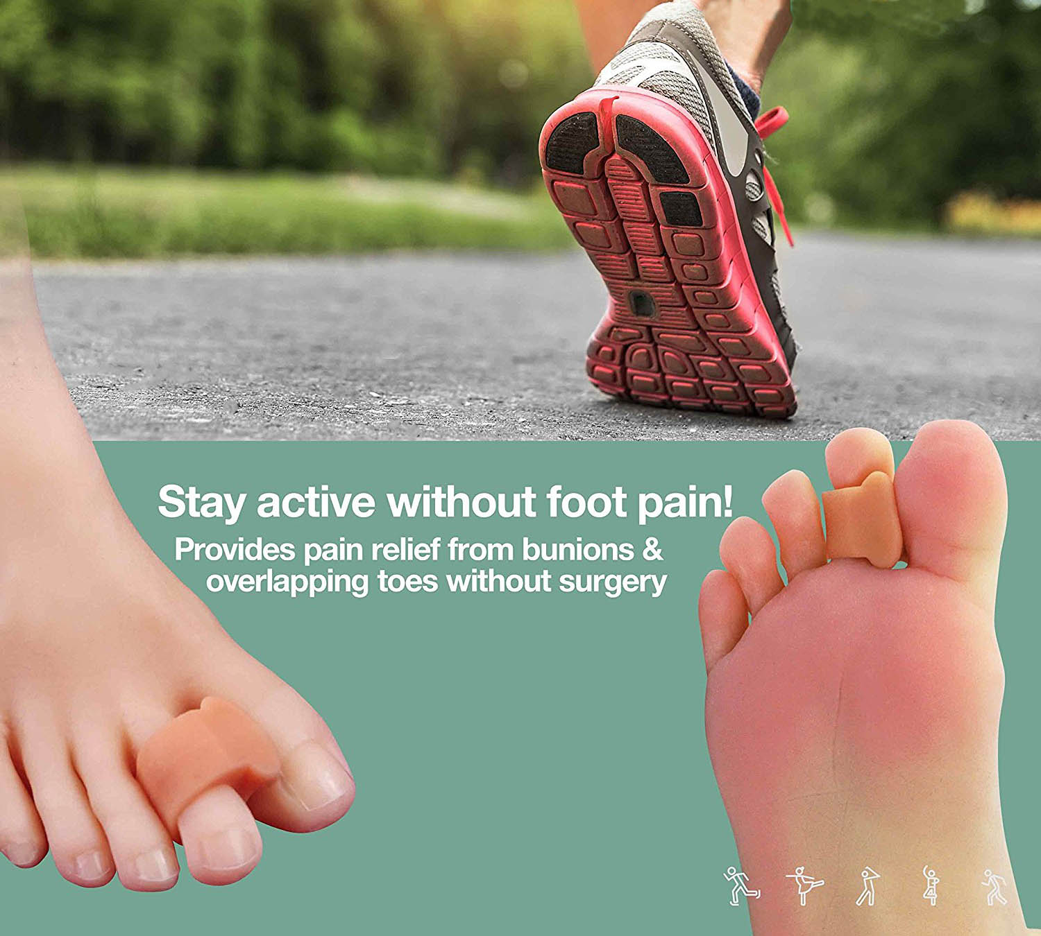 2018 High Quality Silicone Gel Foot Fingers Toe Separator