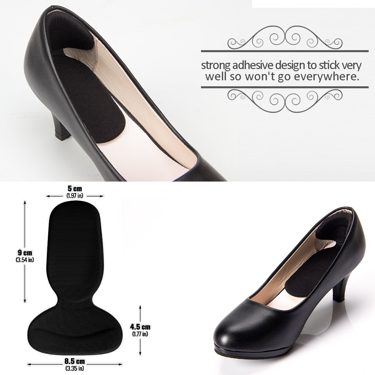 2018 Sticky Pu Gel Insole Heel Pain Relief Pads Adhesive Heel Pads
