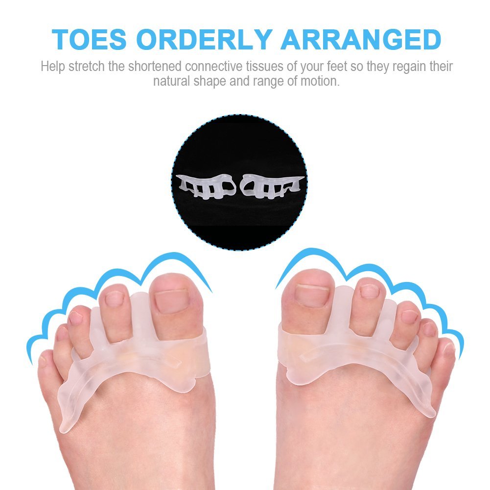 2018 New Design Silicone Gel Hallux Valgus Correction Four Hole Toe Separator