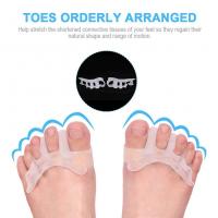 2018 New Design Silicone Gel Hallux Valgus Correction Four Hole Toe Separator