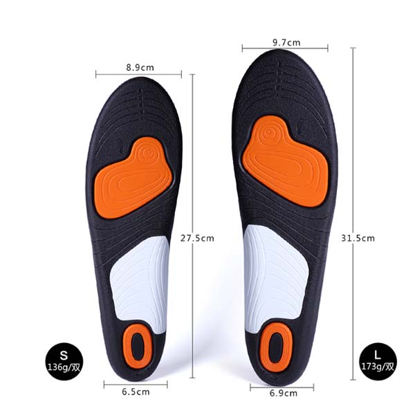 Shock Absorption Comfort And Energy PU Insole For Adults ZG-1869