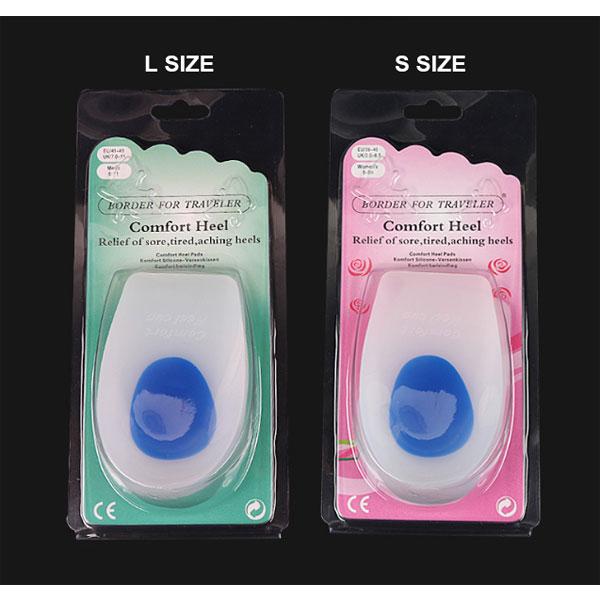 100% Pure Silicone Height Increase Heel Cushion Insole For Adults ZG-346