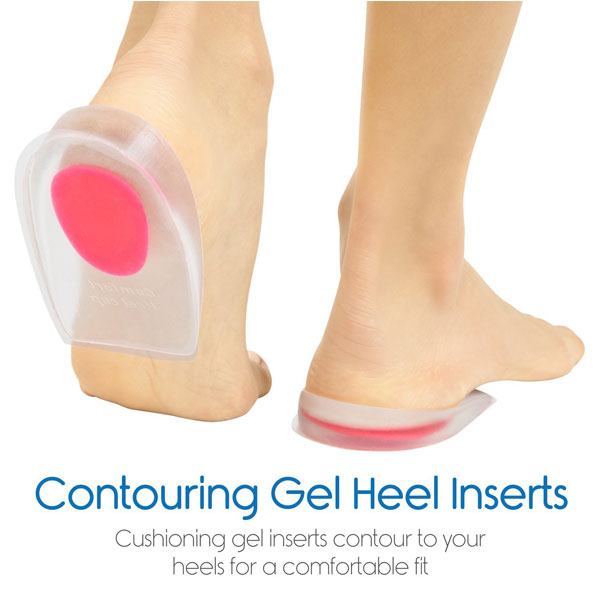 Foot Care Soft Gel Silicon Posture Corrective Heel Cups Gel Heel Cushion ZG-277