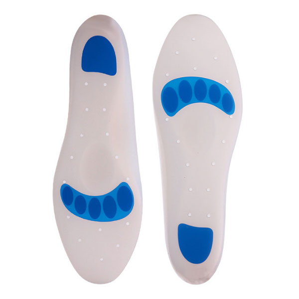 High Quality Comfortable Footcare Plantar Fasciitis Shoes Inserts Silicone Insoles for Patients ZG-217