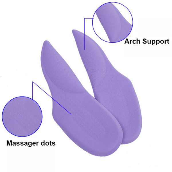 Super Comfort Shock Absorption Silicone Gel Orthopedic Insoles For Women ZG-413