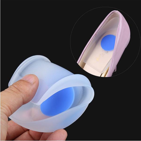 2019 Medical Silicone Heel Cup Insole Foot Care Silicone Cushion Pad for Foot Spurs Pain Relief ZG-495