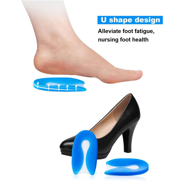 Medical Silicone Heel Pad Foot Massager Gel Back Cushion Pad For Shoes ZG-1873