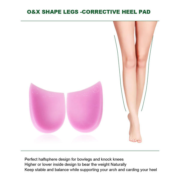 OX Type Leg Heel Inserts Orthopedic Insole Perfect Half Sphere Design for Bowlegs and Knock Knees ZG-1889