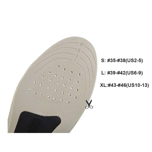 Custom PU Foam Foot Pad Arch Support Insole For Sport Shoes ZG-208