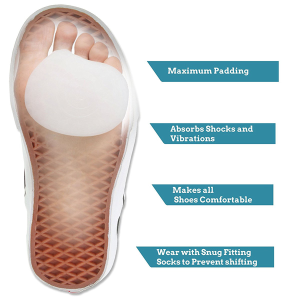 2018 High Heel Shoes Forefoot Cushion Pads Soft Silicone Insole Half Foot Insoles For Women ZG-233