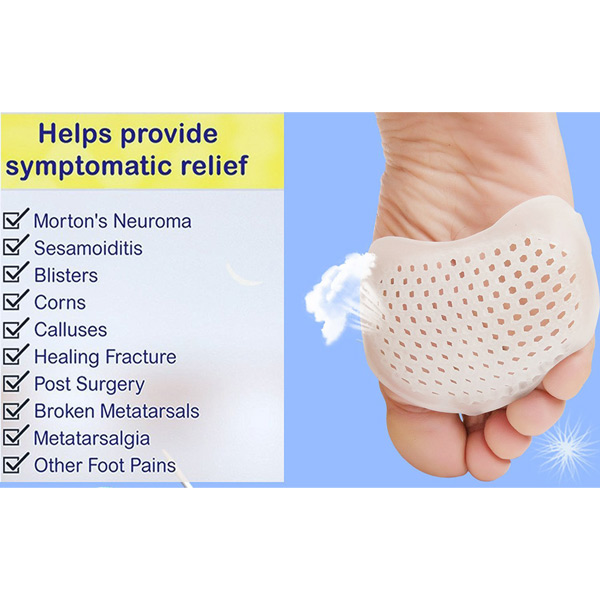 Metatarsal Pads Ball of Foot Cushion Breathable Soft Gel For Diabetic Feet Callus Blisters Forefoot Pain ZG-246