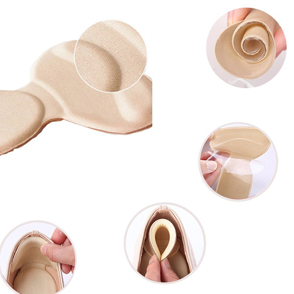Anti Slip Washable Sticky Gel Heel Cushion Heel Grips Liner For Women ZG-229