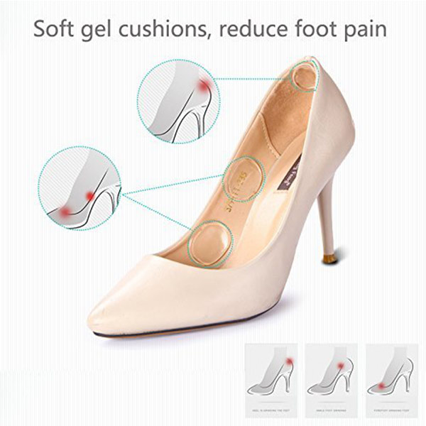 Fast delivery Silicone Gel Heel Cushion High Heel Inserts foot pads for women ZG-271