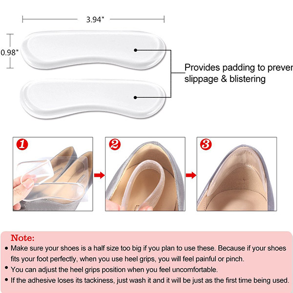 Heel Grips Liners and Arch Support Back Heel Insoles Cushions for Shoes ZG-273