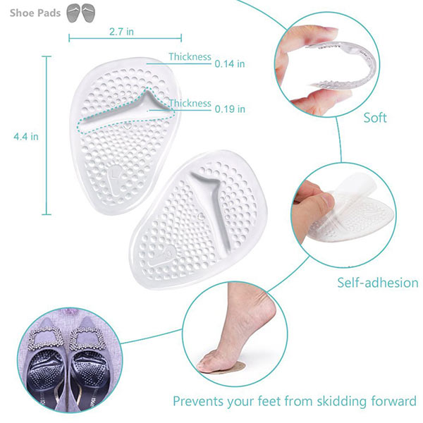 Quick delivery Silicone Gel Heel Cushion Foot Care Shoe Pads high heel protector ZG-1821