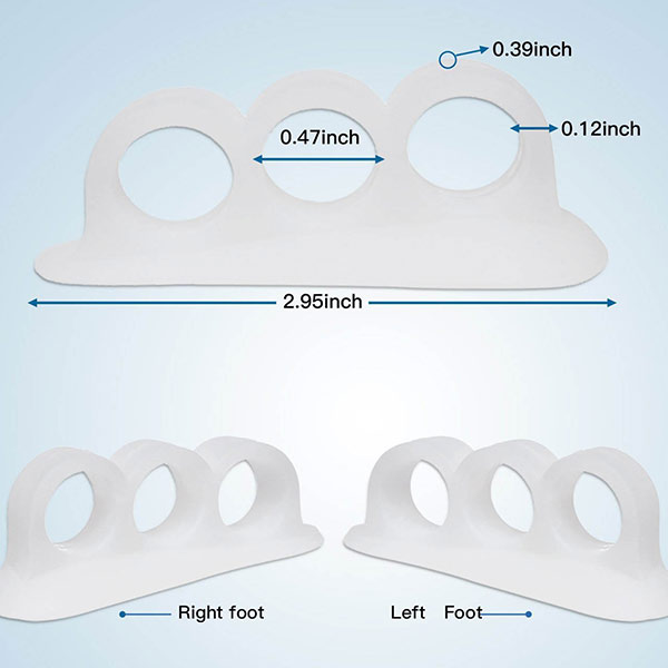 Directly factory Wholesale Silicone Toe Separators gel toe cushions ZG-293