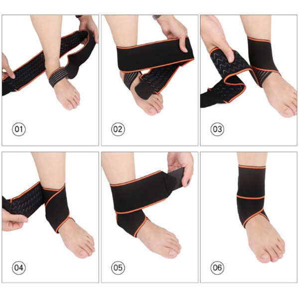 Breathable Adjustable Neoprene Ankle Brace for Running Basketball Ankle Sprain Support ZG-S9