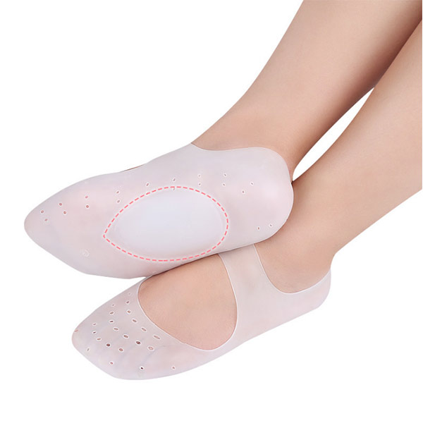 Breathable Anti Crack Whitening Moisture Arch Support Silicone Gel Spa Sock New products  ZG-450