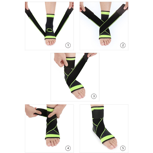 Ankle Stabilizer Support Breathable Ankle Brace For Running Basketball With Compression Straps ZG-S10