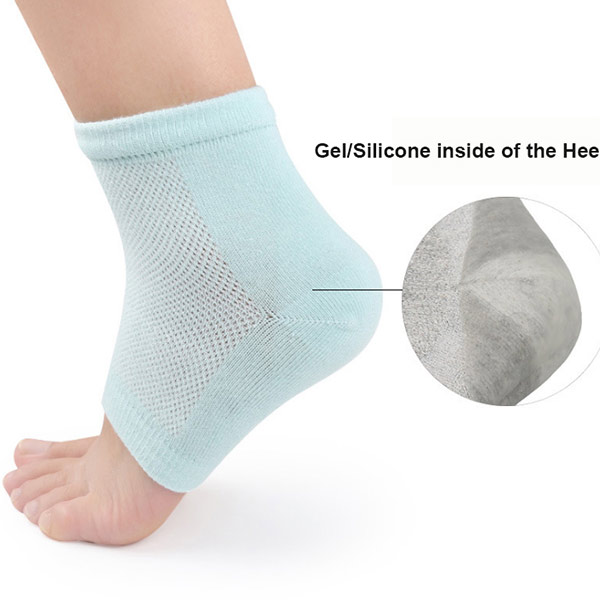 Amazon Hot Foot Care Whitening Moisture Crack Silicone Gel Heel cushion socks ZG-S11
